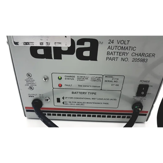 APA 24 Volt Automatic Battery Charger 205983 - Medical parts