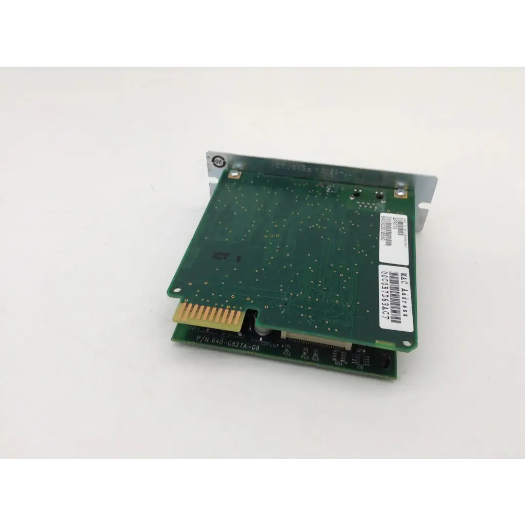 Green circuit board network adapter ap9619 with gold contacts and white barcode label for adapter ap9619 bbcd