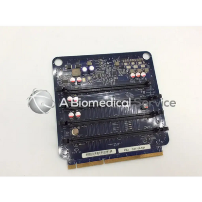 Blue apple mac pro a1186 memory riser board with gold connector and white labeling featuring four slots for expansion