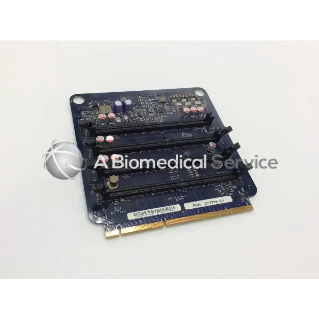 Black apple mac pro a1186 memory riser board 4 slot pci expansion card with gold contacts and electronic components