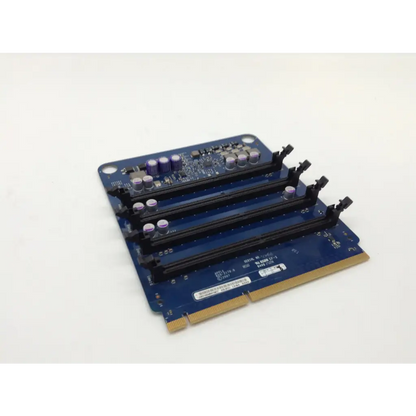 Blue apple memory riser card with three black ram slots and purple capacitors for mac pro 3,1 2008 820-2178-B