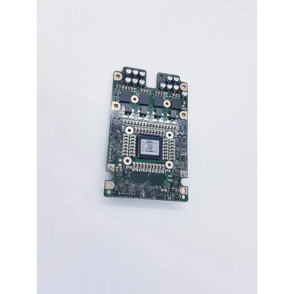 Green circuit board with black integrated circuits and silver connectors from apple power mac g5 desktop with spacelabs mpc860 cpu