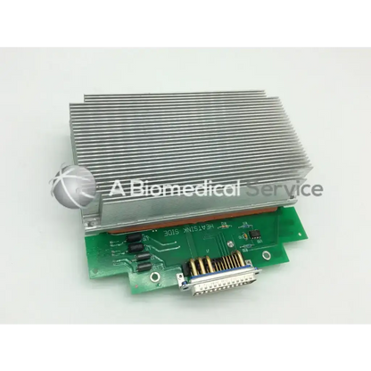 Silver aluminum heat sink on green PCB with d-sub connector in applied biosystems n805-9034 dual well plate heater