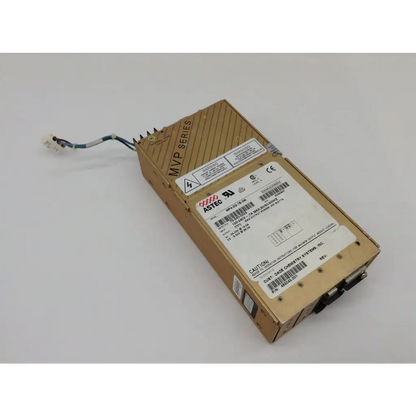 Bronze-colored artesyn astec modular switching power supply with textured surface and certification stickers