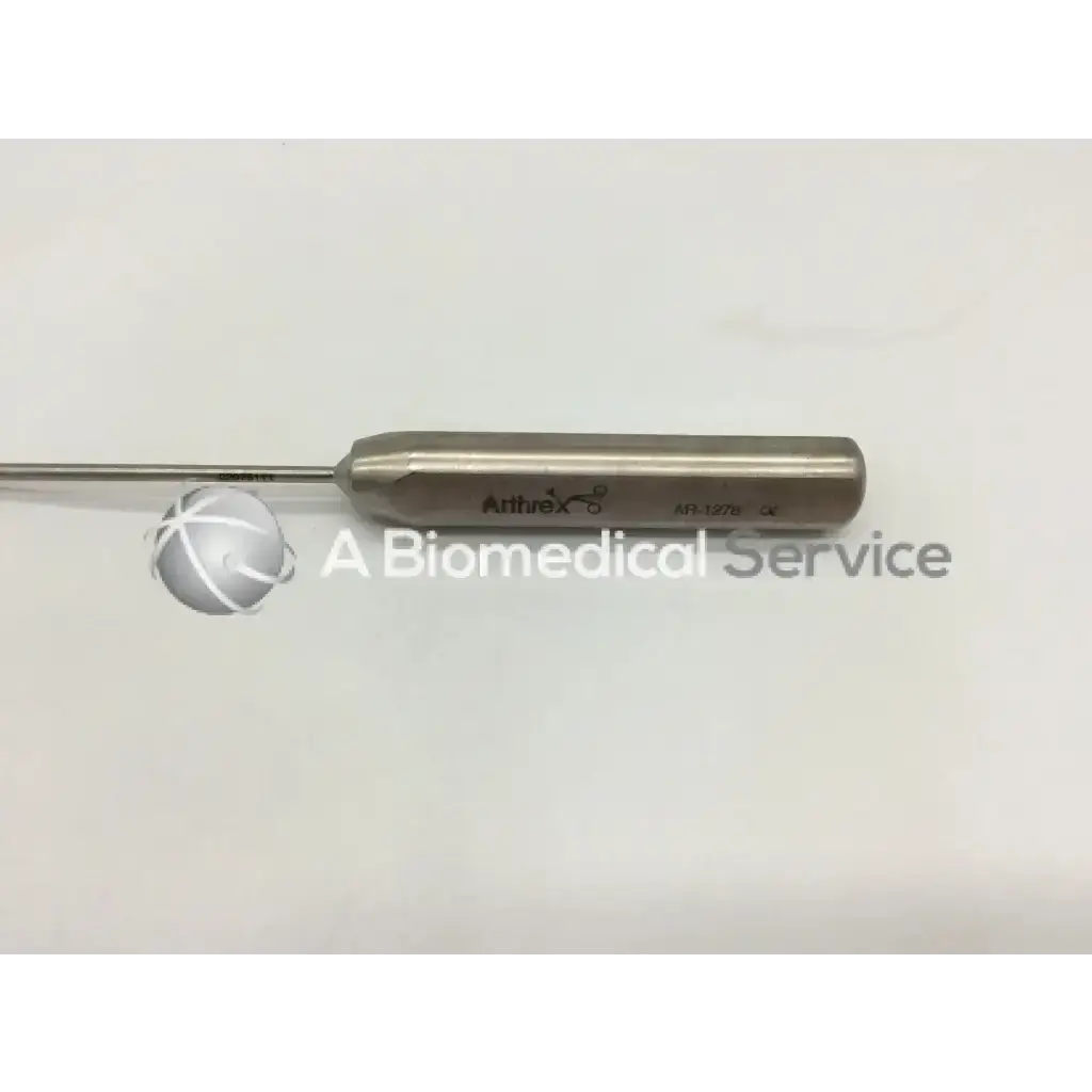 Silver arthrex ar-1278 semitendinosus stripper with slender metallic shaft and textured handle for surgical use