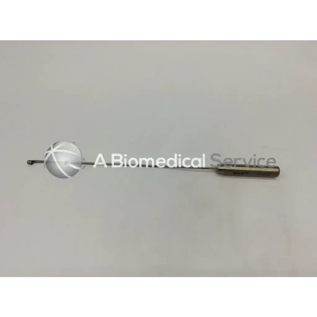 Silver arthrex ar-1278 semitendinosus stripper with spherical translucent head featuring white crosshatch and metallic handle