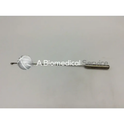 Silver arthrex ar-1278 semitendinosus stripper with spherical translucent head featuring white crosshatch and metallic handle