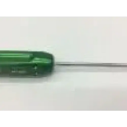 Green plastic-handled arthrex AR-1386 cannulated screw driver with metallic shaft for bio-interference screw arthroscopy