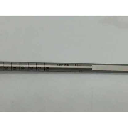 Silver surgical headed reamer arthrex ar-1409.5 metal caliper with engraved measurements and serial number
