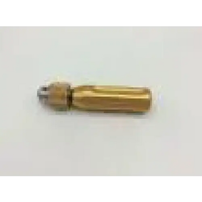 Gold-colored metal drill bit with hexagonal shank and threaded end for arthrex ar-1415 handle and puller use