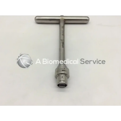Stainless steel arthrex ar-1416t quick connect t-handle surgical instrument with engraved branding and locking mechanism