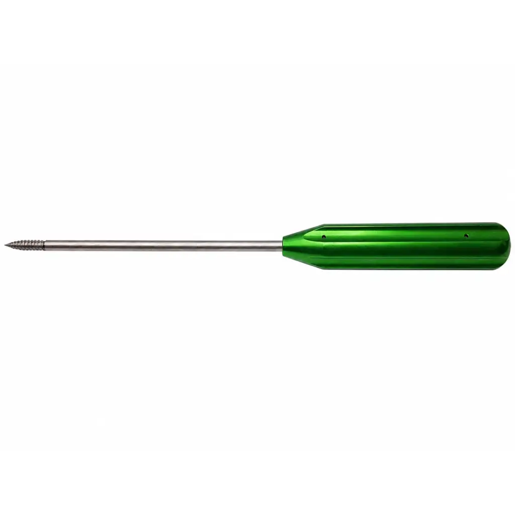 Green-handled arthrex ar-1920tb 4.75mm swivelock driver instrument with metallic shaft and threaded tip medical equipment