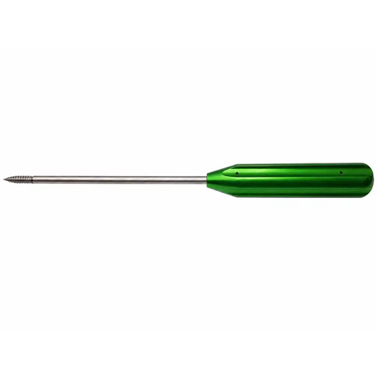 Green-handled arthrex ar-1920tb 4.75mm swivelock driver instrument with metallic shaft and threaded tip medical equipment