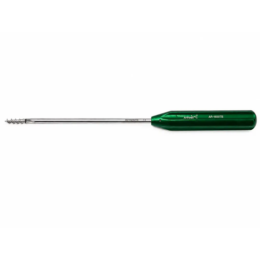 Arthrex ar-1920tb green-handle surgical instrument with metallic shaft and threaded tip medical equipment