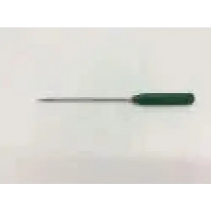 Green-handled arthrex ar-1920tb orthopedic punch with metallic shaft designed for precise orthopedic use