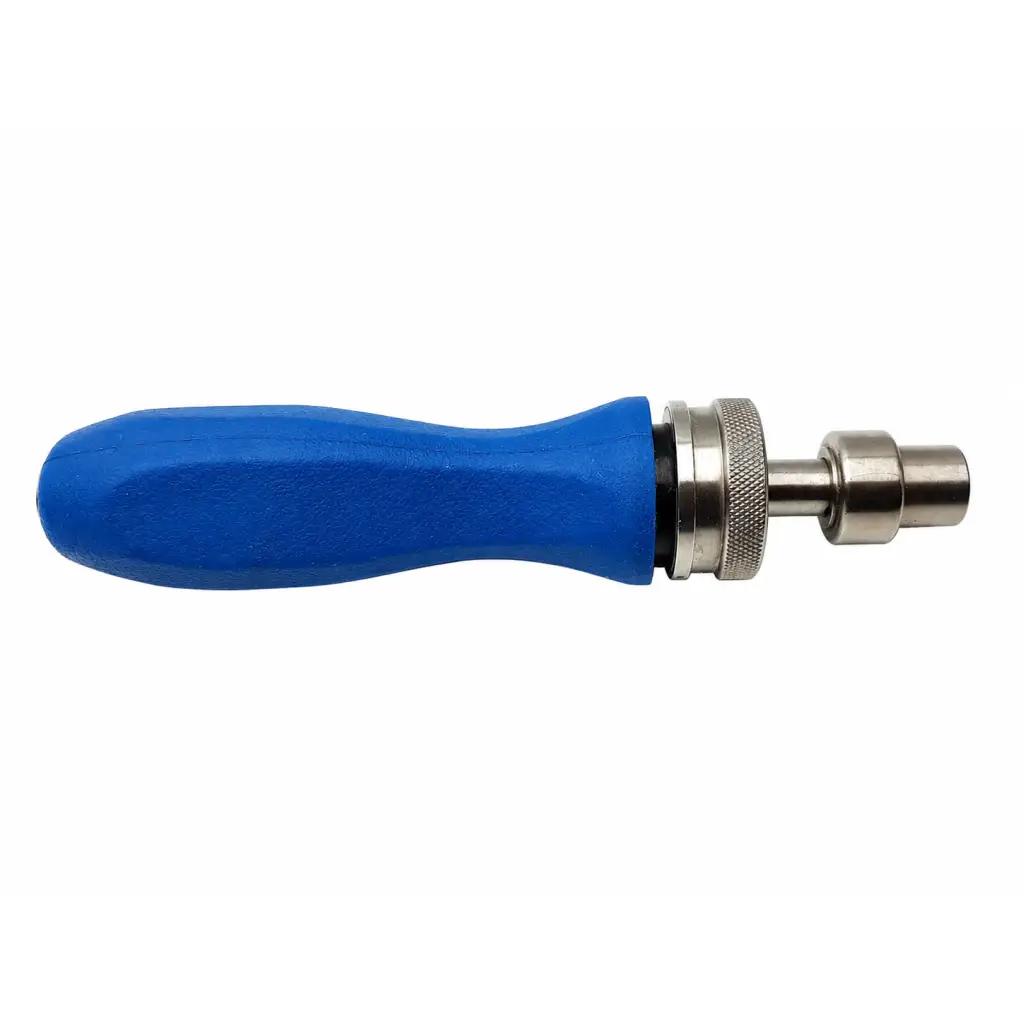 Arthrex AR-1999 blue quick-release surgical instrument handle with rubber grip and metallic threaded shaft biomed certified
