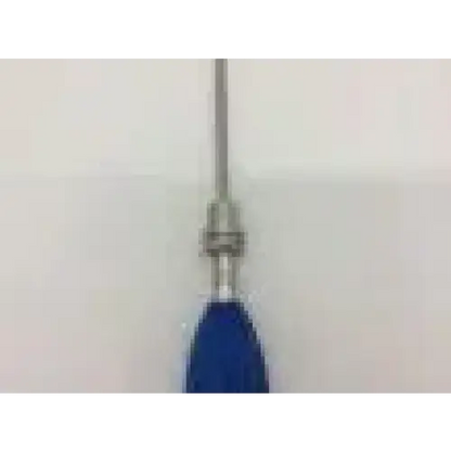 Blue bristle brush with metallic tear drop handle by arthrex ar 2001bt for efficient cleaning tasks