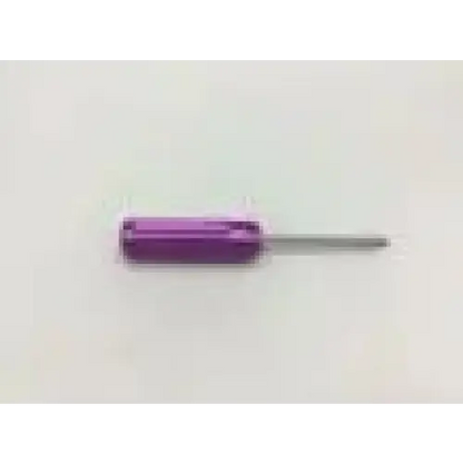 Arthrex ar-6549 reusable purple obturator with purple metallic handle and slender silver shaft for surgical medical use