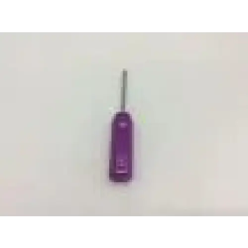 Reusable purple obturator surgical medical instrument with purple plastic-handled screwdriver and metallic shaft by arthrex