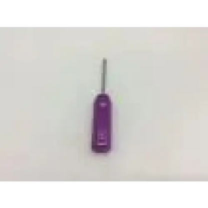 Reusable purple obturator surgical medical instrument with purple plastic-handled screwdriver and metallic shaft by arthrex