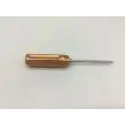 Copper-colored cylindrical soldering iron tip with slender metallic shaft of arthrex ar-6563 obturator product