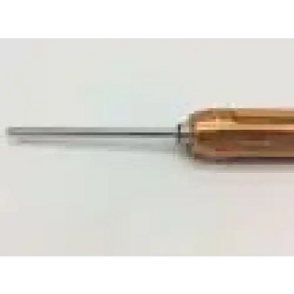 A sleek metallic arthrex ar-6563 obturator screwdriver with a polished copper handle and slender silver shaft