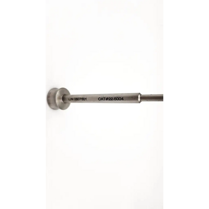 Silver metallic cylindrical arthrocare parafix 22-5004 tool with engraved da24-64 identification markings