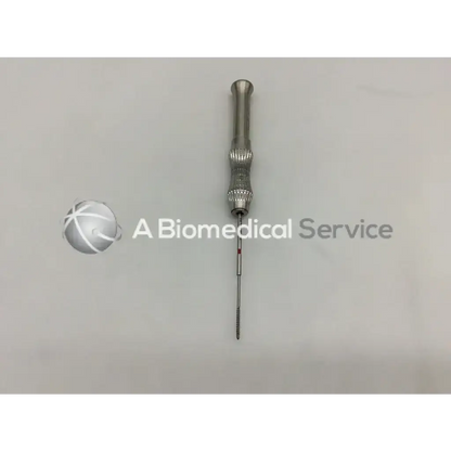 Silver arthrotek 950048 hammertoe driver ac5-335 with textured grip handle and threaded surgical drill bit shaft