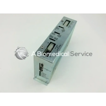 Silver metallic asp sterrad rev b distribution assy power supply unit with labeled ports and connectors backside view