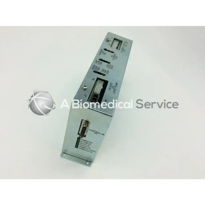 Silver metallic asp sterrad rev b distribution assy industrial control unit with labeled ports and switches back side