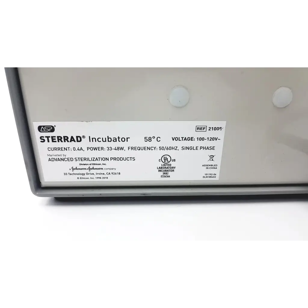 Load image into Gallery viewer, ASP Sterrad 21005 Lab Incubator 18 Well 58°C 100-120V