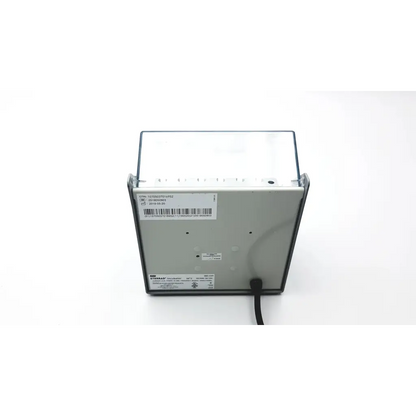 Silver metallic asp sterrad 21005 lab incubator 18 well power supply unit back panel with labeling 100-120v