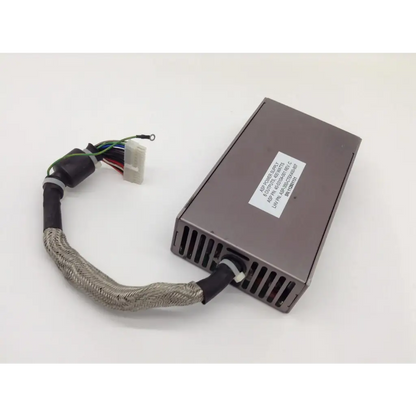 Gray metal asp sterrad rev c power supply unit with braided wire and multi-colored connectors for reliable power