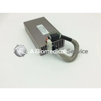 Silver metallic rectangular asp sterrad rev c power supply unit with braided cable and multiple connectors