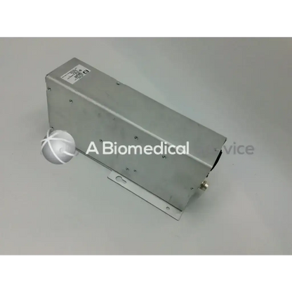 Silver metallic rectangular power supply with label and mounting bracket for asp sterrad nx power rev g bbcc