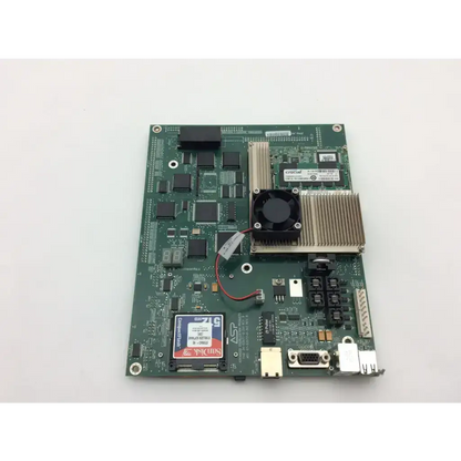 Green circuit board with black components silver heat sink fan and usb ports for sterrad nx sterilizer universal control boards