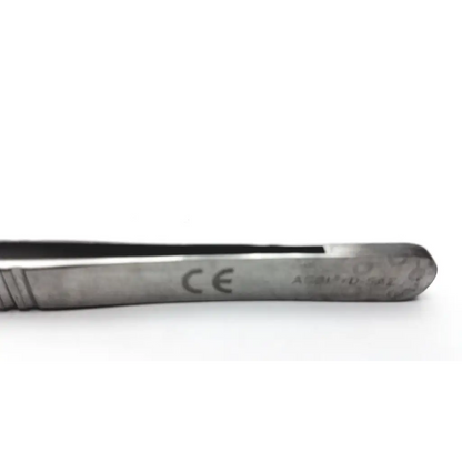 Assi surgical forceps d-5az with straight tip made of stainless steel polished finish and engraved ce marking on handle
