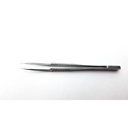 Assi surgical forceps d-5az stainless steel polished precision tweezers with textured grip and curved tips