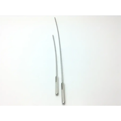 Atrium 26004 vascular systems tunneler instrument set with two slender metallic silver forceps with curved tapered tips