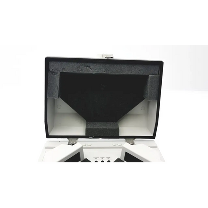 White rectangular case with black foam interior and silver latch for audioscan verifit model vf-1 hearing aid analyzer