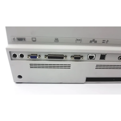 Silver ibm thinkpad laptop with matte finish and multiple ports on rear edge for audioscan verifit model vf-1 hearing aid analyzer