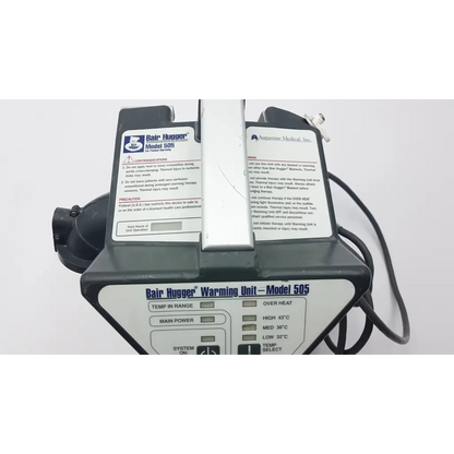 Black and silver augustine medical bair hugger 505 patient warming unit with digital display and temperature controls