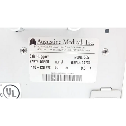 White plastic patient warming unit augustine medical bair model 505 medical bair hugger device