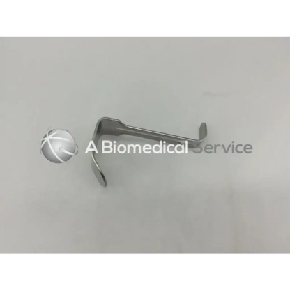 Silver austos us100201 abdominal retractor with sleek metallic finish and ergonomic curved arms for precise medical use