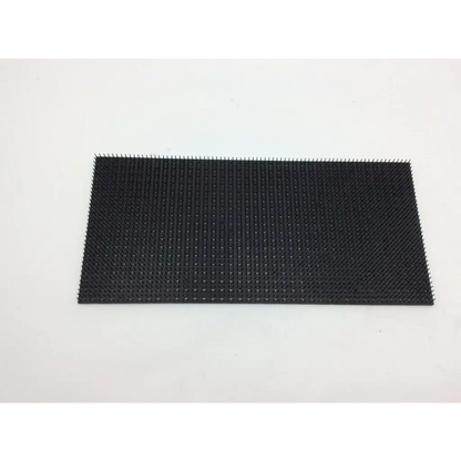 Black rectangular hook and loop fastener strip with textured grid surface in autocuff opus collection shoulder instrument case