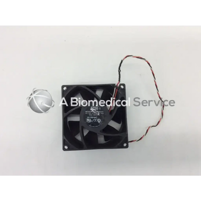 Black square 90mm inverter fan chassis with three blades and red and black wire for fan chassis cooling
