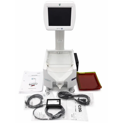 White eyecare 3d vision screening machine with touchscreen and accessories in avery weigh-tronix visual counting medical equipment