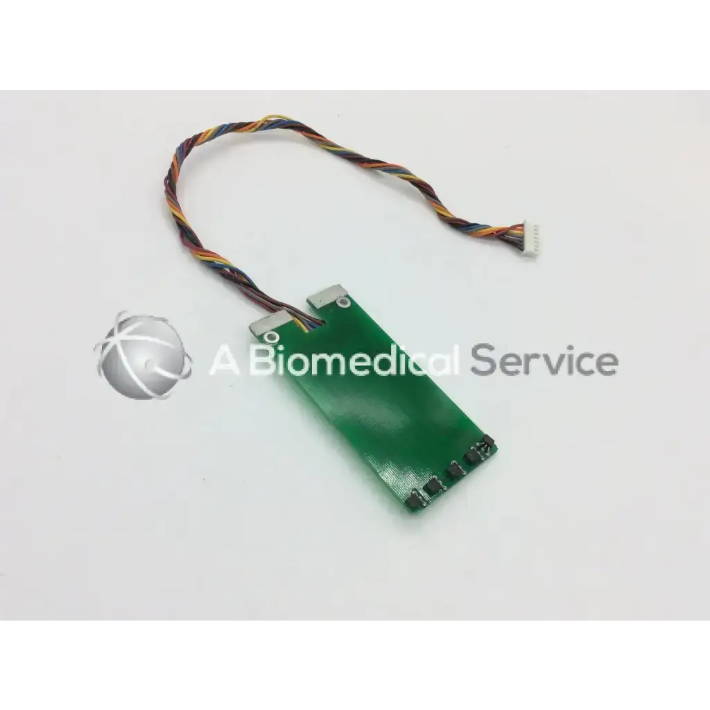 Green rectangular datex cassette id board with multi-colored twisted cable for anesthesia machine use