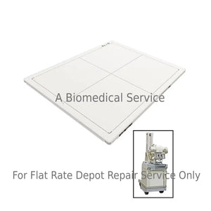 White rectangular digital radiography imaging plate with subtle grid lines for axia dr plus wireless panel flat-rate repair service