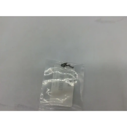 A clear plastic bag containing several small metallic lockscrew ad5-319 121322sm screws for secure fastening